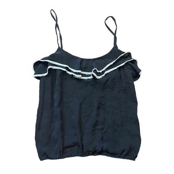 Joie Women's 100% Silk Black Adjustable Spaghetti Strap Camisole Tank Top Size M - Picture 1 of 13